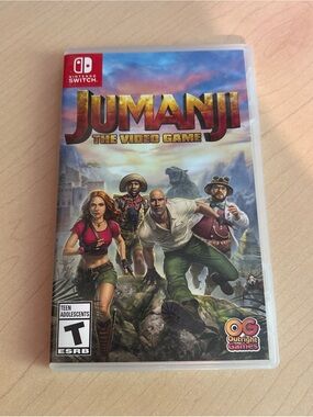 Nintendo Switch Black and Red Jumanji Video Game Case Back Cover
